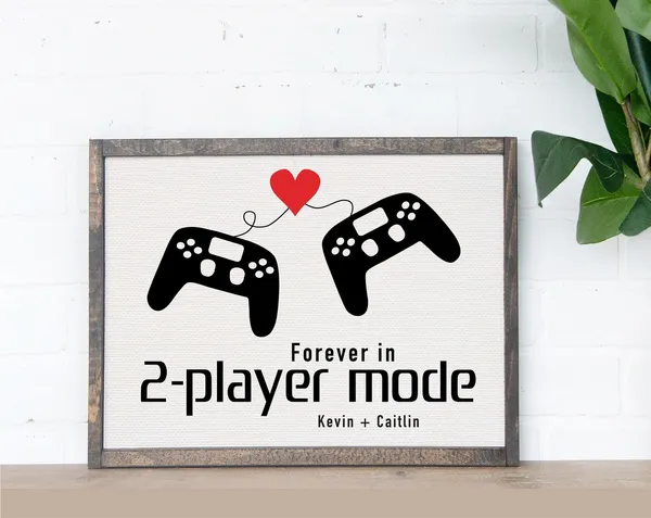 Forever In 2 Player Mode Gaming Room Art Print