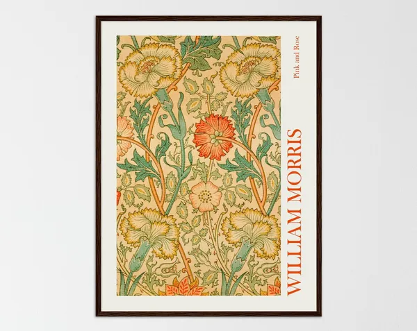 William Morris Exhibition Poster, Botanical Art