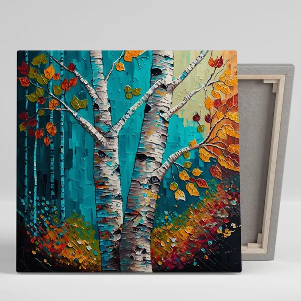 Birch Tree Minimalist Art Print, Nature Wall Decor