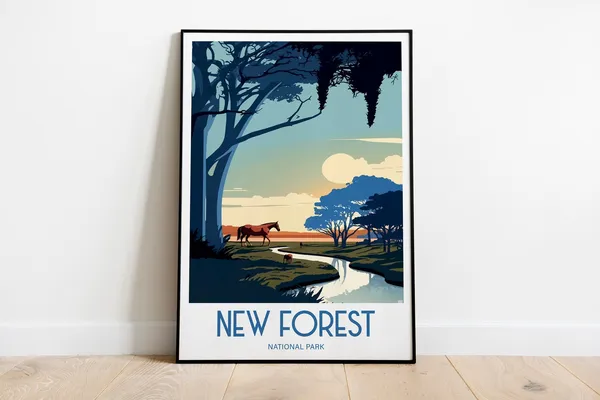 New Forest National Park Travel Poster