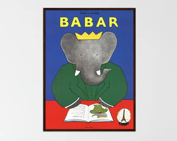 Babar Elephant - Minimalist Travel Poster