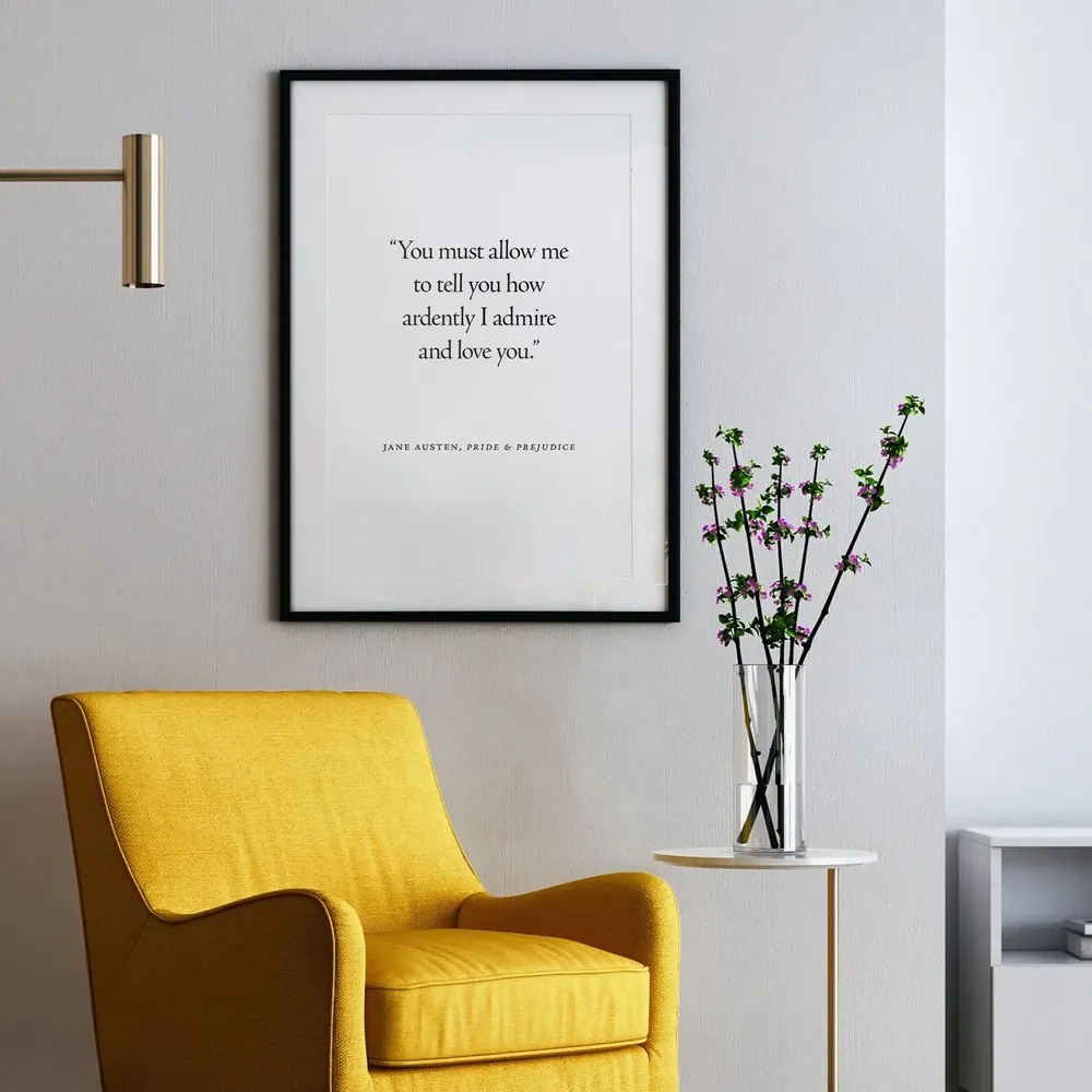 Jane Austen Reading Quote Poster Print - Image 3