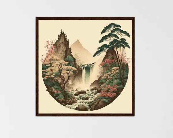 Japanese Vintage Travel Landscape Art Print