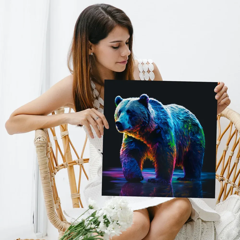 Colourful Bear Poster, Animal Wall Art - Image 3