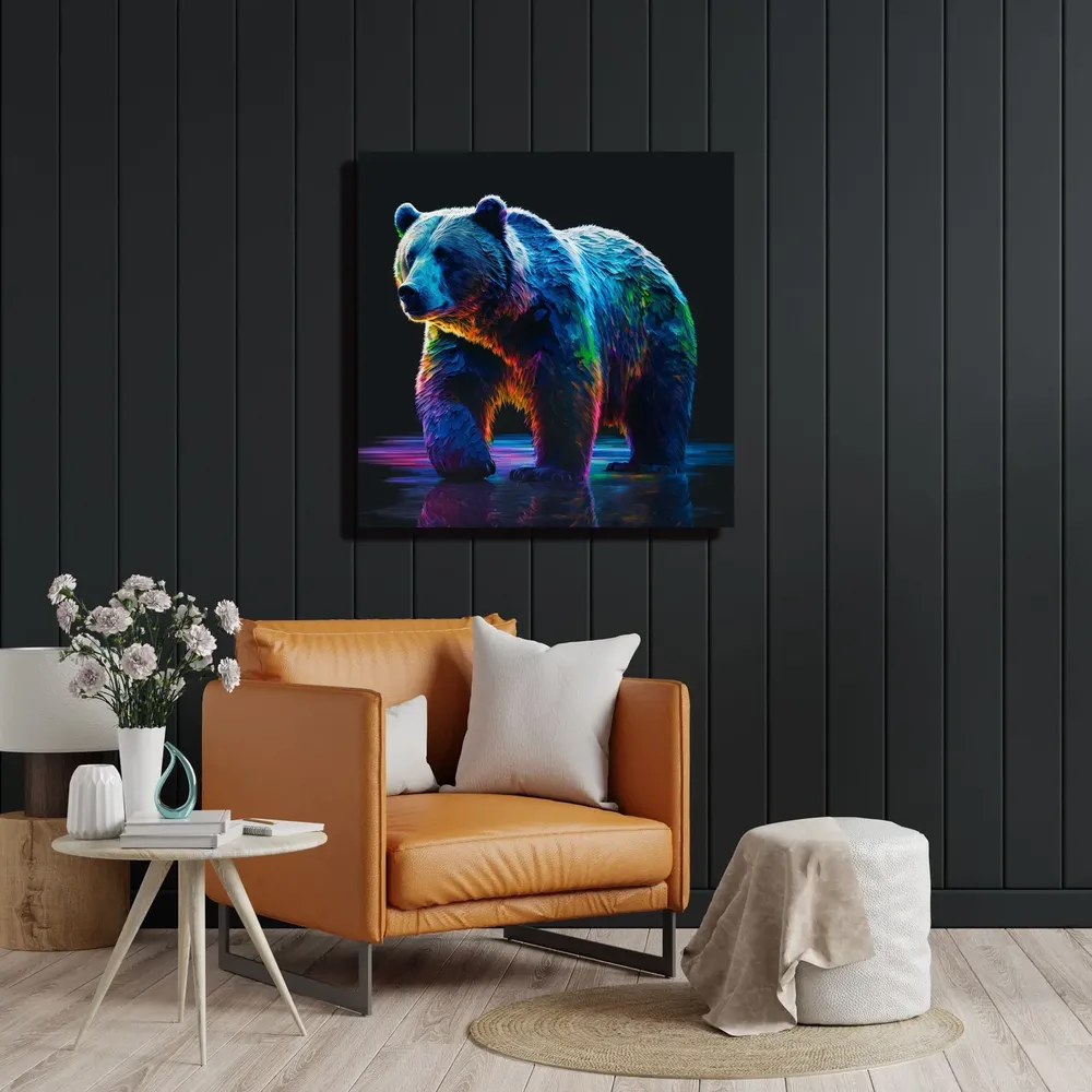 Colourful Bear Poster, Animal Wall Art - Image 2