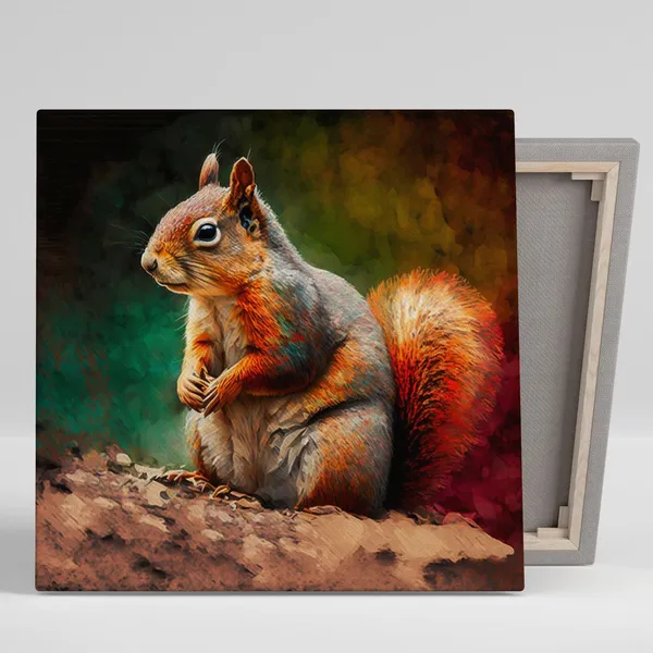 Brown Squirrel Poster, Squirrel Decor