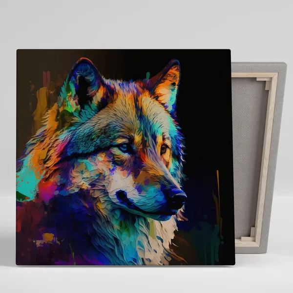 Colorful Wolf Wildlife Decor for Nature Homes Poster Print