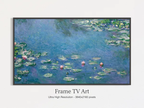 Lilies Pond Impressionism Oil Painting Art Print