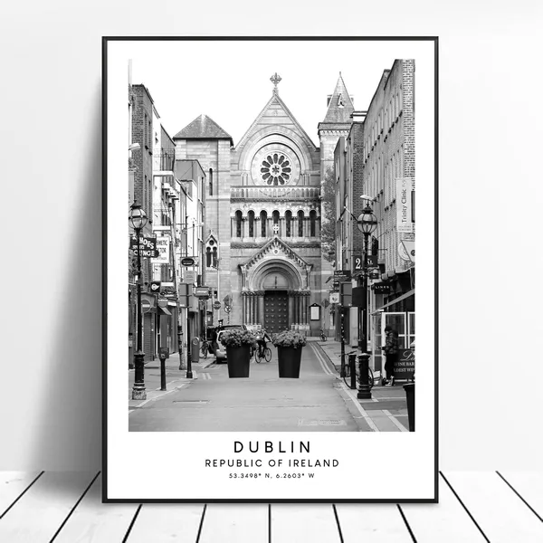 Dublin Minimalist Travel Poster, Republic Of Ireland