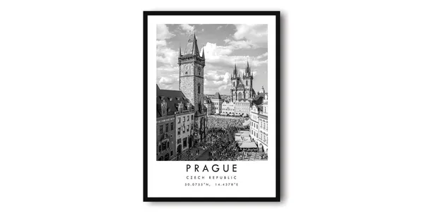 Prague Czech Republic Travel Poster, Photo Print
