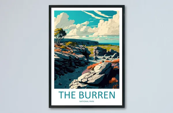 The Burren National Park Travel Poster, Ireland