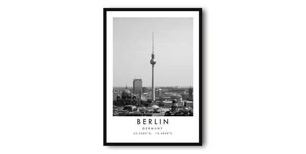Berlin Photography Print, Minimalist Travel Poster