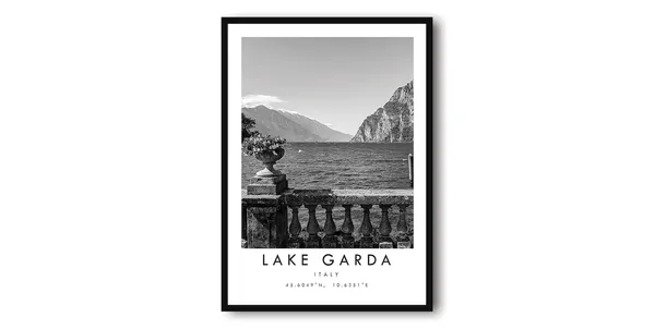 Lake Garda Italy Minimalist Travel Poster, Travel Poster