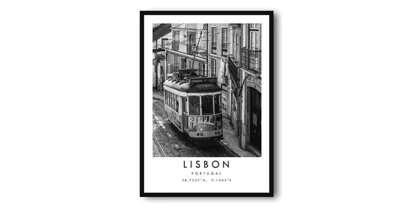 Lisbon Portugal Minimalist Travel Poster, Art Print