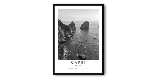 Capri Italy Minimalist Travel Poster Print