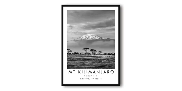 Mount Kilimanjaro Minimalist Africa Travel Poster