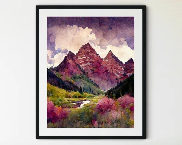 Maroon Bells Colorado Landscape Art Print