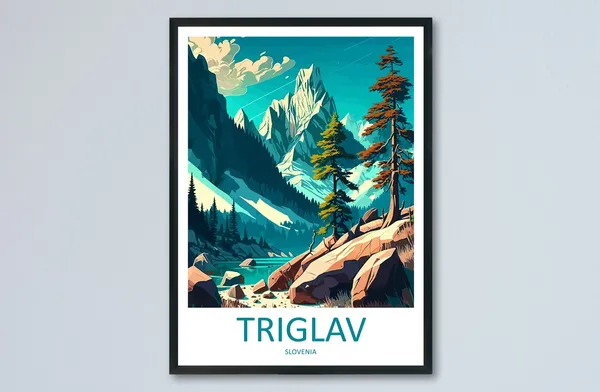 Triglav Travel Poster, Slovenia Art Print
