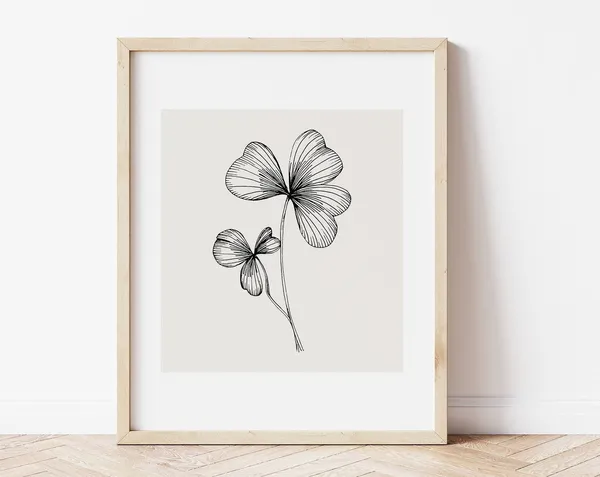 Shamrock Print, Minimal St Patricks Day Art Print