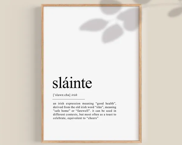 Sláinte St. Patrick's Day Art Print, Ireland Decor