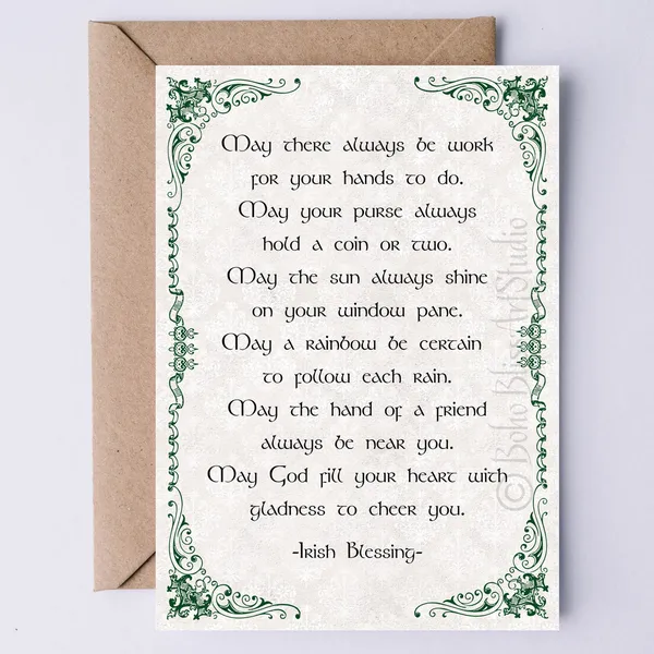 Irish Blessing Wedding Toast, Ireland Art Print