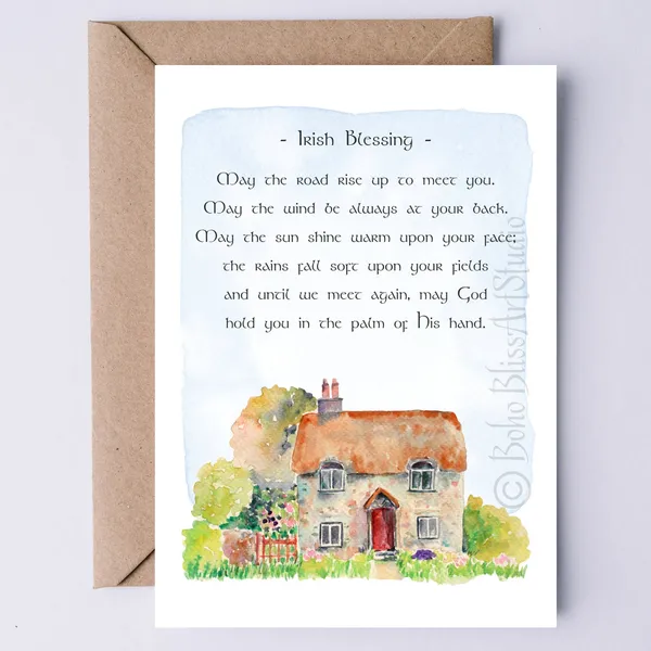 Irish Blessing, May The Road Rise Up Art Print