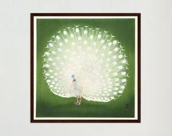 Peacock Japanese Vintage Travel Poster