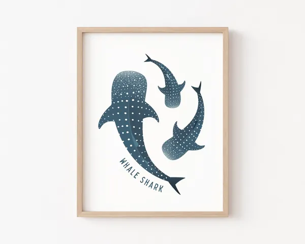 Whale Shark Ocean Art Print, Beach House Decor
