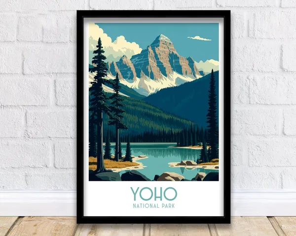 Yoho National Park Travel Poster, Yoho Canada