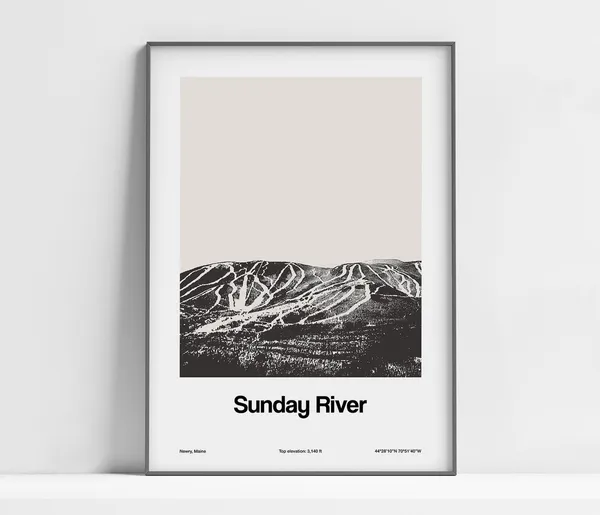 Sunday River, Newry Maine Mountains Poster Print