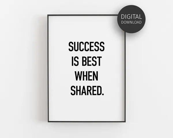 Teamwork Quote Office Decor, Team Motivation Print