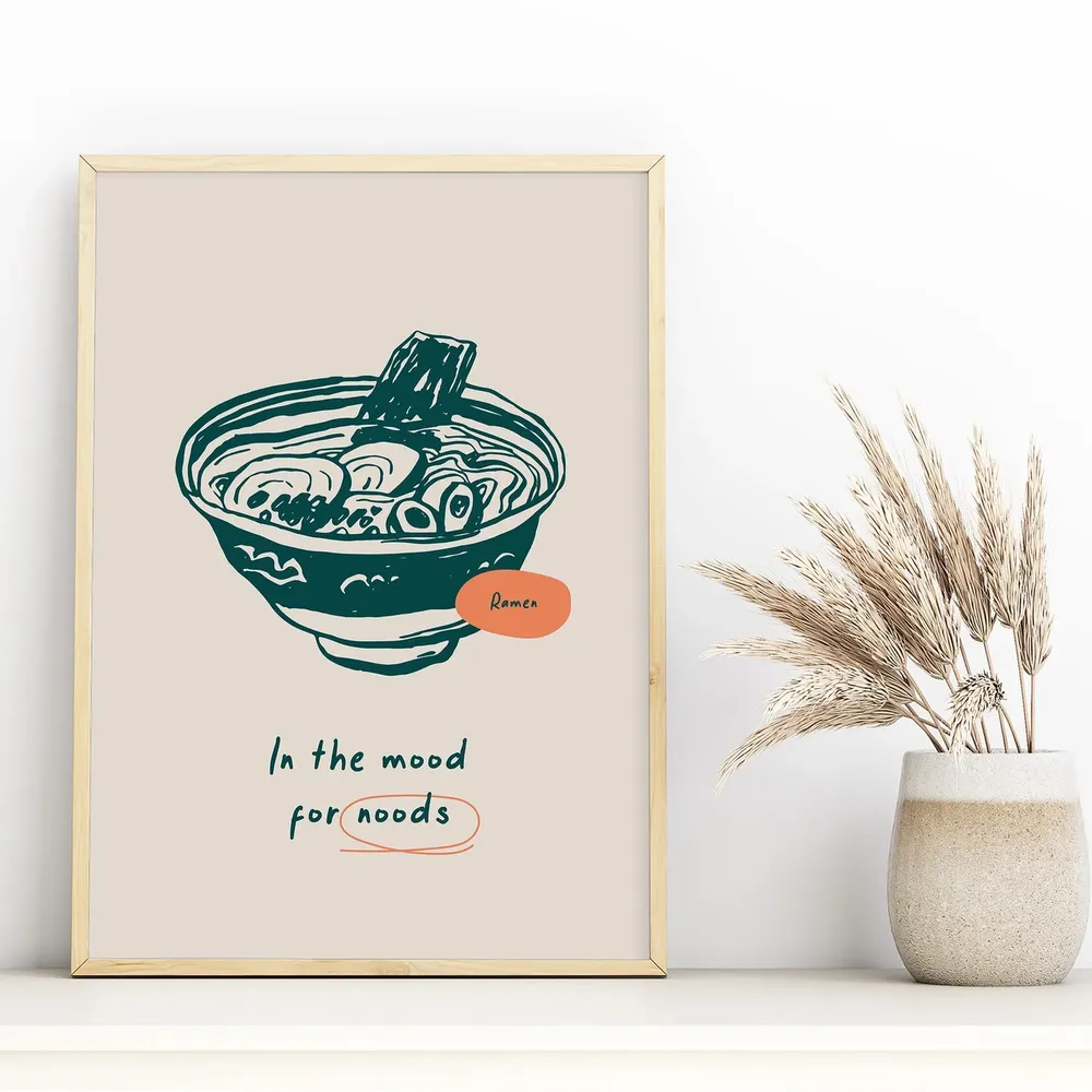 Japanese Ramen Vintage Food Poster, Kitchen Wall Art - Image 3
