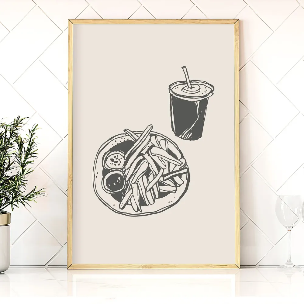Chips Snack Food, Modern Vintage Kitchen Art Print - Image 4