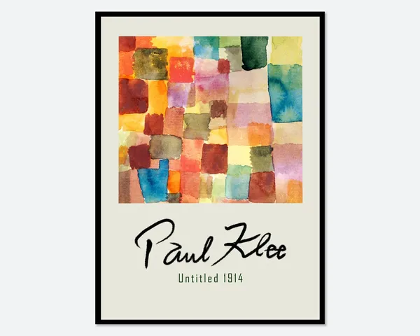 Paul Klee Untitled Color Chart 1914 Vintage Art Print