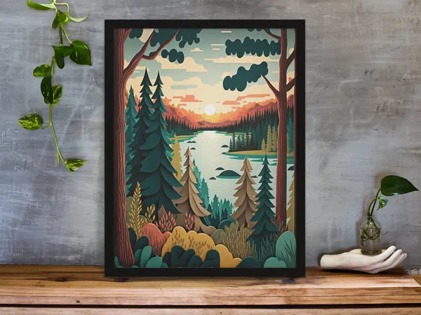 Duluth Minnesota Travel Poster, Explore Outdoors