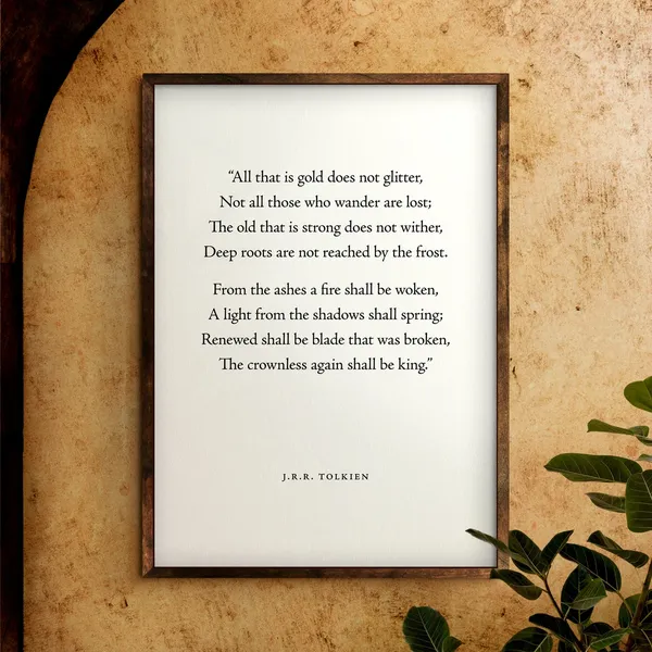 Tolkien Quote Art Print, The Lord Of The Rings