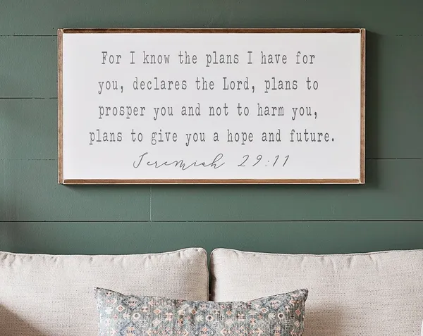 Jeremiah 29:11 Bible Verse Scripture Wall Art Print