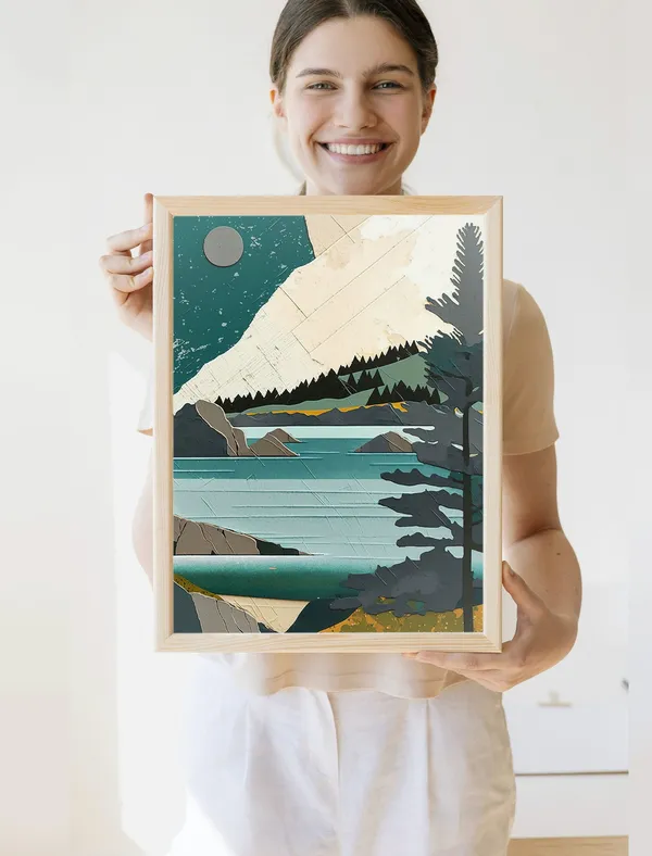 Lake Superior Travel Poster, Minnesota Scenery