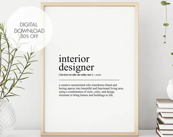 Interior Designer Funny Definition Art Print