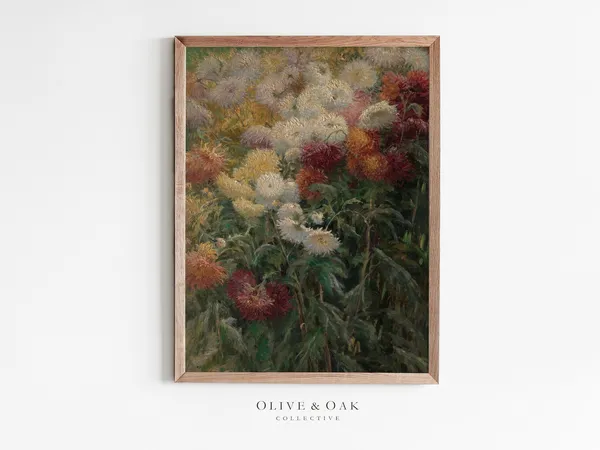 Spring Flower Painting, Vintage Botanical Art Print