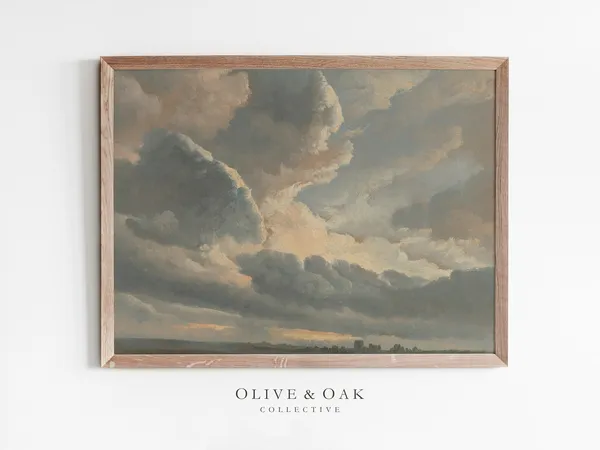 Cloud Painting Soft Pastel Nursery Art Print