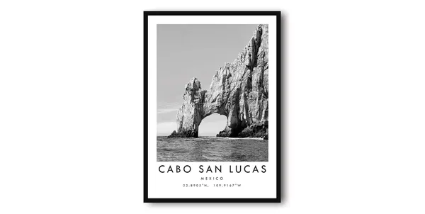 Cabo San Lucas Minimalist Travel Poster, Mexico