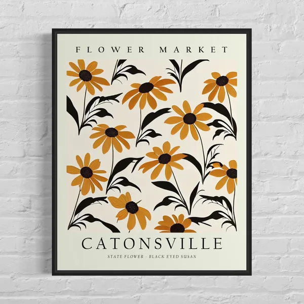 Catonsville Maryland Wild Flower Market Art Print