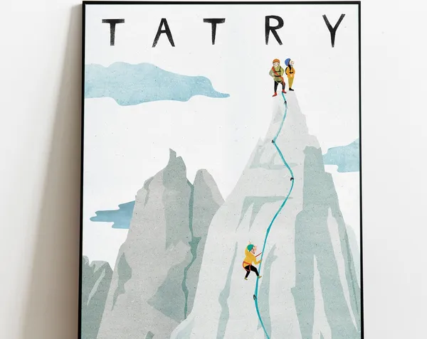 Tatry Poland Vintage Travel Poster, Tatra Mountains