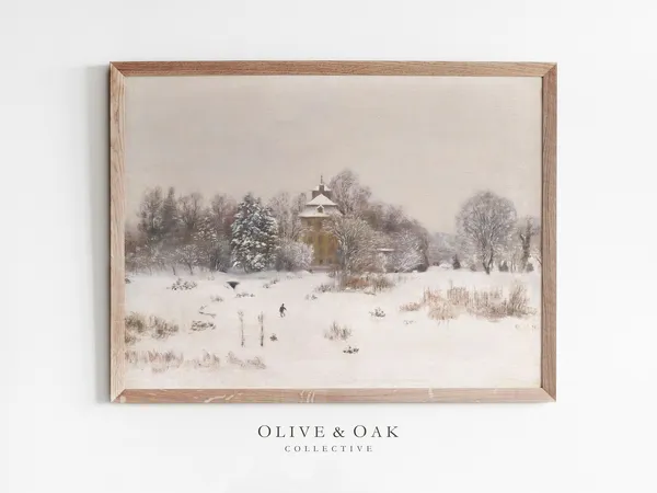 Snowy Landscape - Vintage Winter Art
