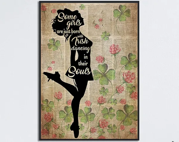 Irish Girl Dancing Art Print, Irish Dancing Soul