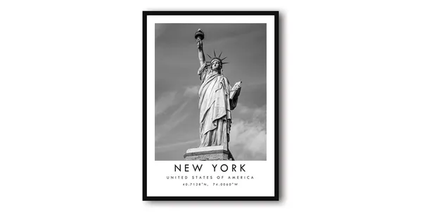 Statue Of Liberty Minimalist Travel Poster, New York