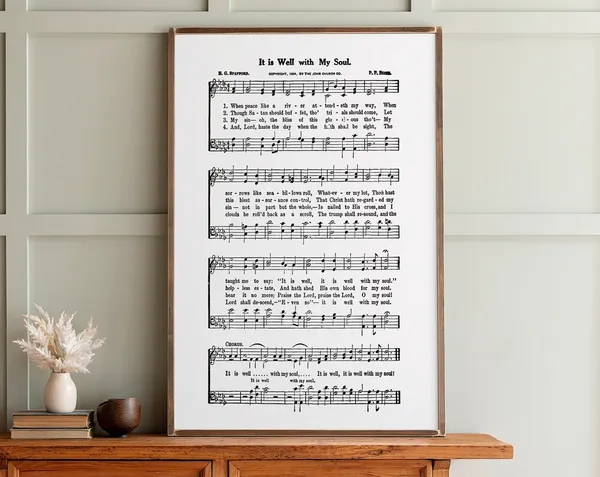 It Is Well With My Soul Hymn Wall Art Print
