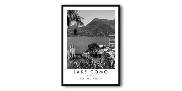 Lake Como Minimalist Italy Travel Poster