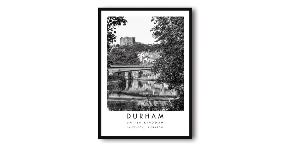 Durham Travel Poster Art Print